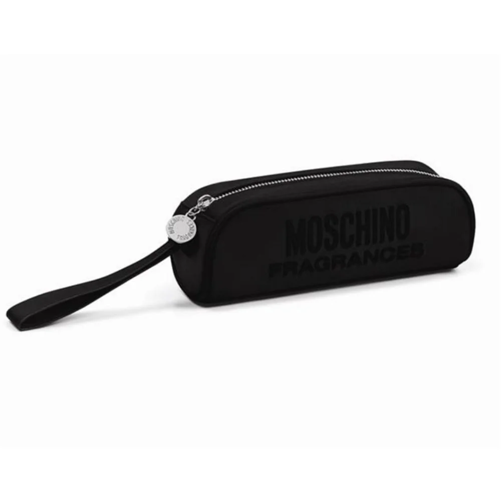 Moschino Black Cosmetic Bag/Pouch Unisex Silver Hardware